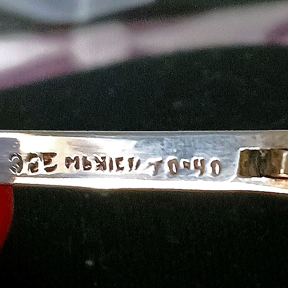 Vintage Signed Taxco Sterling Silver Adjustable Belt Bracelet - Picture 6 of 6